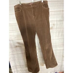 Vintage Vineyard Vines Women's Size 16 Brown Corduroy Ankle Length Pants Trouser